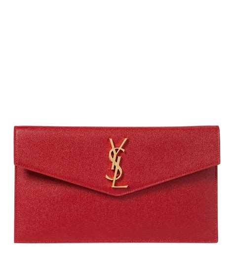 ysl red clutch|ysl monogram clutch.